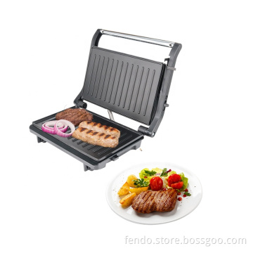 Portable 750W Health Grill Sandwich Panini Press with Stainless Steel for Meat
